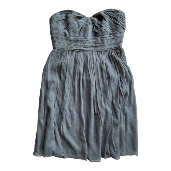J. Crew Dresses & Skirts - J. Crew Weddings & Parties Gray Silk‎ Strapless Dress Size 10